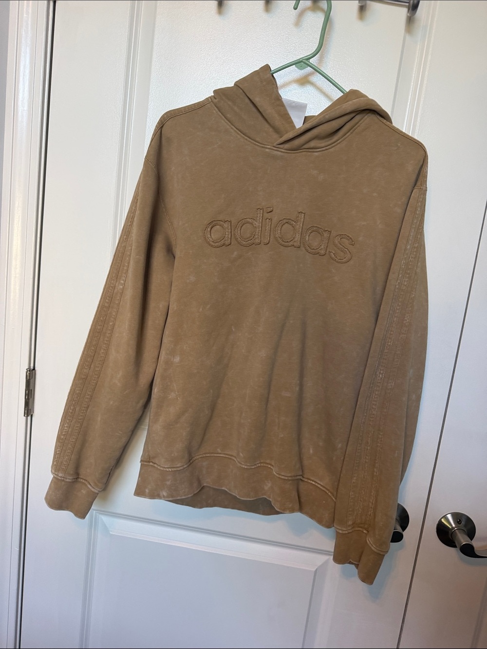 adidas Men's Brown Hoodie with Logo